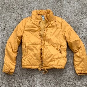 Yellow puffy jacket